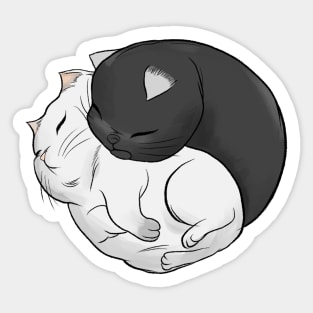 Cit Cat (YinYAng cats cute) Sticker